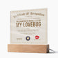 Certificate Of Recognition Lovebug Acrylic Square Plaque