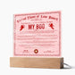 Eternal Flame Of Love Award - My Boo GF Acrylic Square Plaque