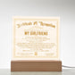 Certificate Of Recognition - Girlfriend Acrylic Square Plaque