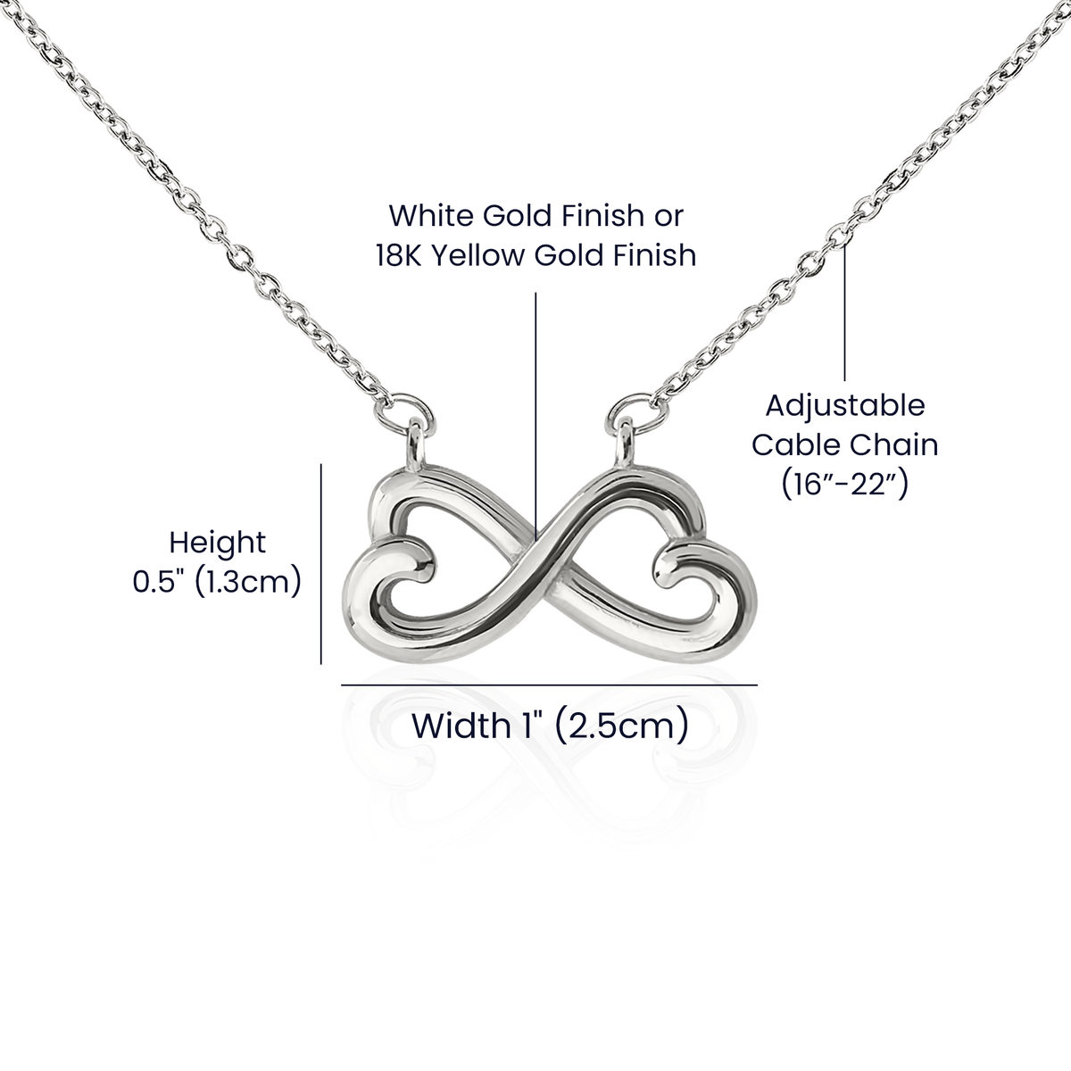 Husband To Wife Gift Forever & Always Yours Message Box + Infinity 3 Necklace