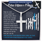 Police Officer's Prayer Cross Necklace (Engraved)