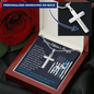 Police Officer's Prayer Cross Necklace (Engraved)