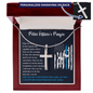 Police Officer's Prayer Cross Necklace (Engraved)