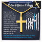 Police Officer's Prayer Cross Necklace (Engraved)