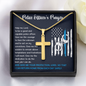 Police Officer's Prayer Cross Necklace (Engraved)