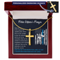 Police Officer's Prayer Cross Necklace (Engraved)