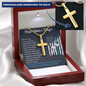 Police Officer's Prayer Cross Necklace (Engraved)