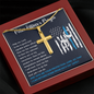Police Officer's Prayer Cross Necklace (Engraved)
