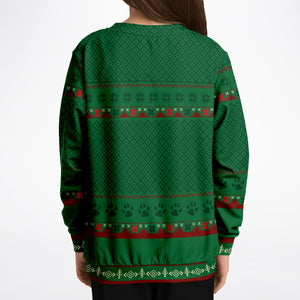 Feliz Navidog - French Bulldog - Athletic Kids/Youth Sweatshirt – AOP