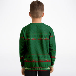 Feliz Navidog - French Bulldog - Athletic Kids/Youth Sweatshirt – AOP