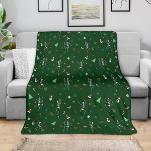 Blanket - Nurse Skeleton - Not Personalized Green