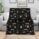 Blanket - Turkeys - Personalized - Black Fabric
