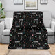 Blanket - Nurse Skeleton - Personalized Black