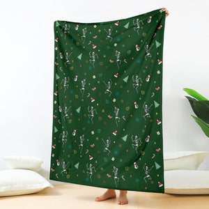 Blanket - Nurse Skeleton - Not Personalized Green