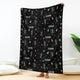 Blanket - Nurse Skeleton - Personalized Black