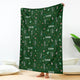 Blanket - Nurse Skeleton - Personalized Green