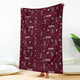 Blanket - Nurse Skeleton - Personalized Maroon