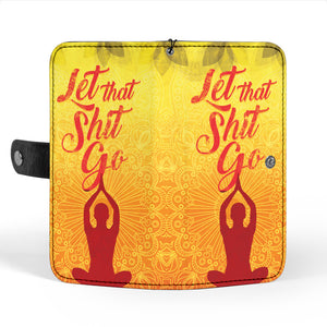 meditation sh*t go wallet phone case