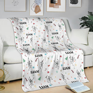 Blanket - Nurse Skeleton - Personalized