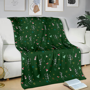Blanket - Nurse Skeleton - Not Personalized Green