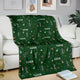 Blanket - Nurse Skeleton - Personalized Green