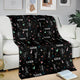 Blanket - Nurse Skeleton - Personalized Black