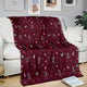 Blanket - Nurse Skeleton - Not Personalized Maroon