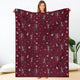 Blanket - Nurse Skeleton - Not Personalized Maroon