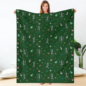 Blanket - Nurse Skeleton - Not Personalized Green