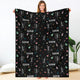 Blanket - Nurse Skeleton - Personalized Black