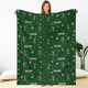 Blanket - Nurse Skeleton - Personalized Green