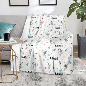 Blanket - Nurse Skeleton - Personalized