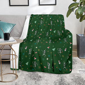 Blanket - Nurse Skeleton - Not Personalized Green