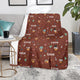Blanket - Turkeys - Personalized - Brown Fabric