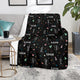 Blanket - Nurse Skeleton - Personalized Black