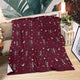 Blanket - Nurse Skeleton - Not Personalized Maroon