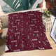 Blanket - Nurse Skeleton - Personalized Maroon