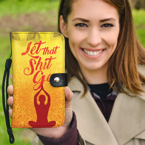 meditation sh*t go wallet phone case