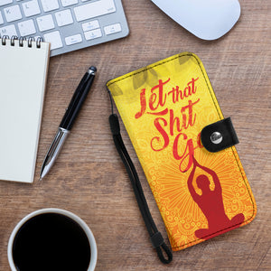 meditation sh*t go wallet phone case