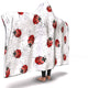 Realistic Ladybugs & Flowers Hooded Blanket (S)