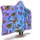 Colorful Butterflies Hooded Blanket (S) - Freedom Look