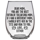 Mom Esther Coton Dog Mom Stemless Wine Glass