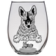 Kora - Blue Heeler Stemless Wine Glass