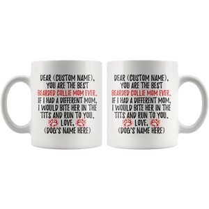 Personalized Best Bearded Collie Mom Coffee Mug (11 oz)