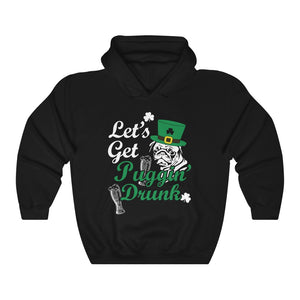 Pug Dog Pugging Lucky Patrick's Day St Patrick Unisex Hoodie Hooded Sweatshirt