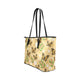 Butterflies With Flowers And Plants  Leather Tote Bag - Freedom Look