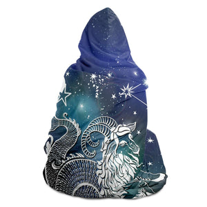 Personalized Capricorn Horoscope Zodiac Star Sign Hooded Blanket