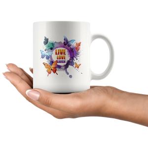 Live Love Laugh Butterfly Mug (11 oz)
