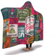 Camping Hiking Exploring Hooded Blanket (Pink) - Freedom Look