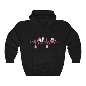 Easter Nurse Heartbeat Medical Career Unisex Hoodie Hooded Sweatshirt